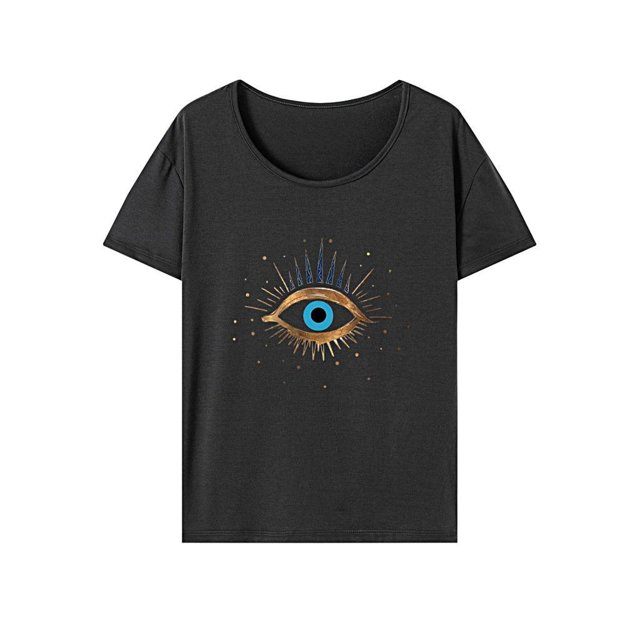 Camiseta Mujer, Top de Verano, Cómoda Camiseta de Cuello Redondo, Camiseta Básica para El Trabajo Y La Calle L