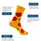thumbnail image 2 of Calcetines de algodón medio para pizza para hombre - Moda creativa Pareja Navidad - Calcetines con caja de regalo Calcetines navideños, 2 of 5
