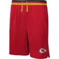thumbnail image 2 of Men's Red Kansas City Chiefs Cool Down Tri-Color Elastic Training Shorts, 2 of 3