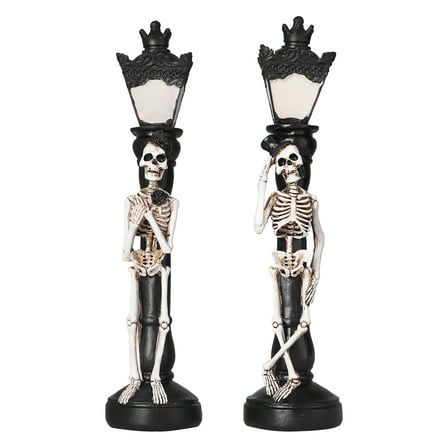 Halloween Skull Lamp Miniature Vintage Skeleton Street Light Home Halloween Party Decorations