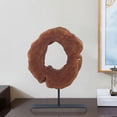 thumbnail image 6 of Greenage Irregular Shape Lychee Wood Sculpture Decoration, Natural Edge Tabletop Décor, Handmade Ornaments - Small Size 13.8'' x 17.7'', 6 of 6