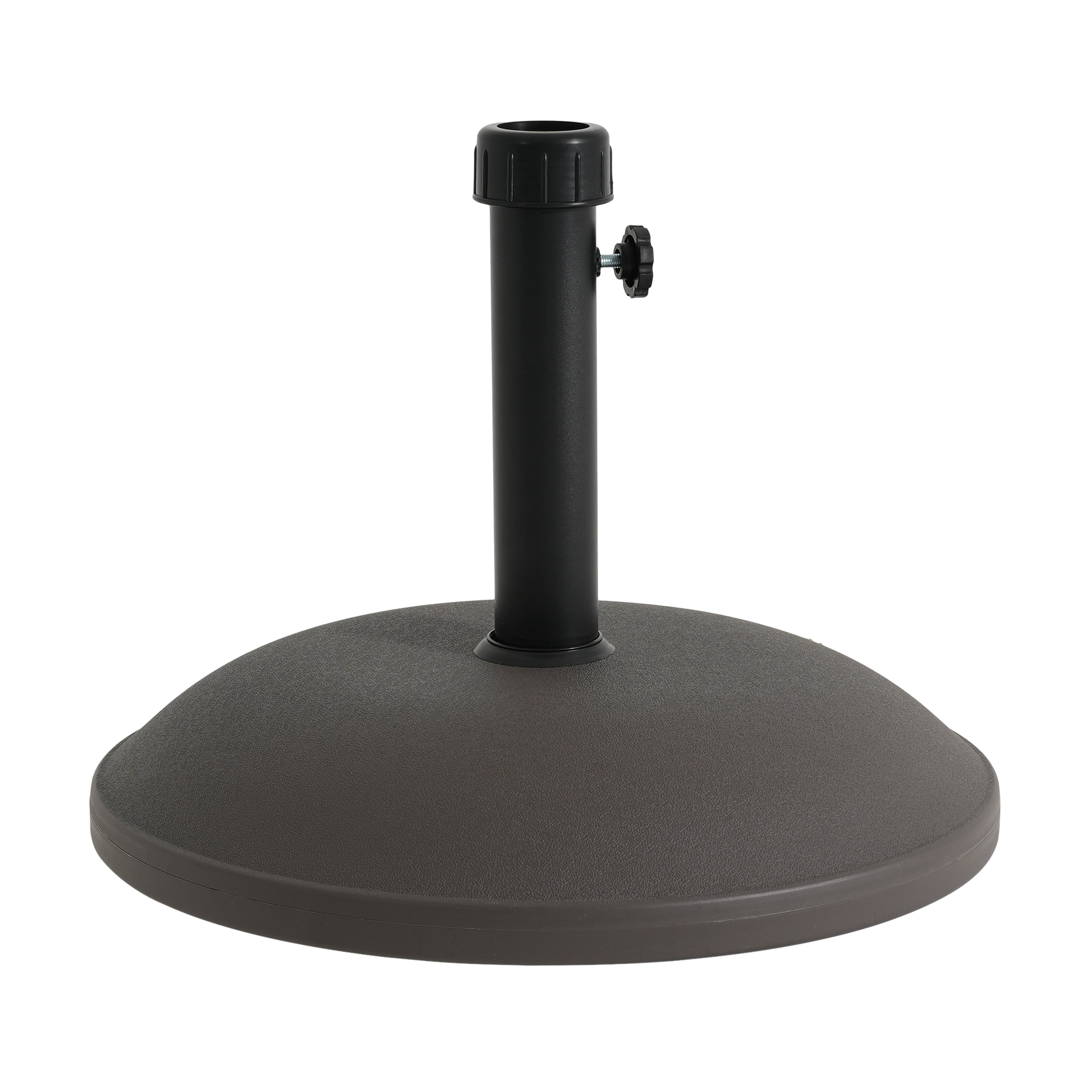 Umbrella Base 68 Pound Round with Concrete Fill and Resin Shell, Heavy Duty Patio Umbrella Stand and Outdoor Shade Base, Brown