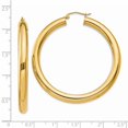 thumbnail image 3 of 14K Yellow Gold Earring Hoop Women'S 50 mm Polished 5Mm Tube Earrings, 3 of 3