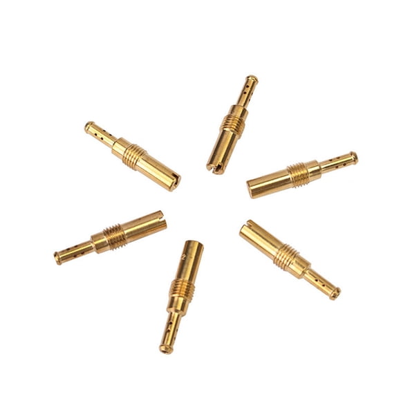 Eigraketly 6 unids/set motocicleta Scooter carburador Jets Carb cobre boquillas M6x0.75mm reemplazo de rosca para PE24-30/PZ26-30/CG125-200 Herramientas y ferretería tipo 35