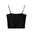 thumbnail image 2 of Cute Tops for Women Fashion Women's Sleeveless Round-Neck Comfy Solid Casual Regular Tank Tops Black Free Size, 2 of 3