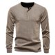 thumbnail image 2 of pstuiky camisas de manga larga para hombre, Suéter informal de manga larga con cuello redondo y medio botón para hombre, de color liso y moderno Tops casuales para hombres xl, 2 of 6
