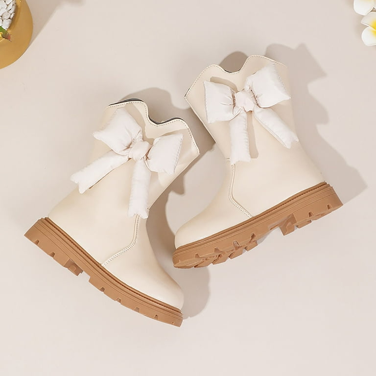 VMESZQFG Toddler Girl Boots Fashion Toddler Slip on Shoes