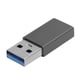 thumbnail image 1 of Adaptador USB tipo C a USB 3.0 - Carga rápida, gris carbón, 1 of 10