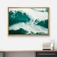 thumbnail image 3 of wall26 Framed Canvas Print Wall Art Teal White Green Vibrant Gemstone Landscape Nature Wilderness Digital Art Realism Decorative Close Up Colorful for Living Room, Bedroom, Office - 24"x36", 3 of 5