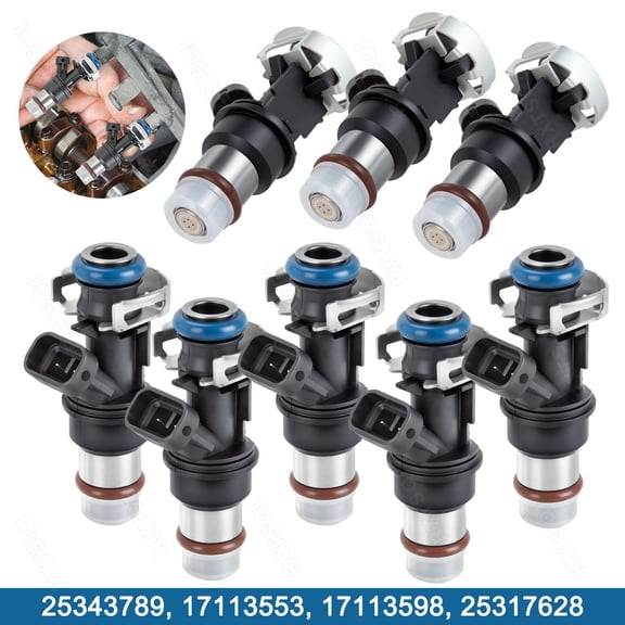8Pcs 25317628 Fuel Injectors For 2001-2005 2006 Chevy Silverado 2500 HD 6.0L V8