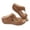 Brown, variant on Women's Wedge Slide Sandals, Open Toe Cutout Platform Mules with Floral Appliques for Beach & Casual Wear
