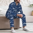 thumbnail image 7 of Disketp Ornamental Fish Mens Pajama Set, Soft Warm Long Sleeve Sleepwear, Cozy Button-Down Pjs for Men-Large, 7 of 7