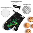 thumbnail image 3 of Sikiie Space Dino Cartoon Black Oven Mitts and Pot Holders, Silicone Oven Gloves, Heat Resistant Oven Mitts 4Pcs Set, 3 of 6