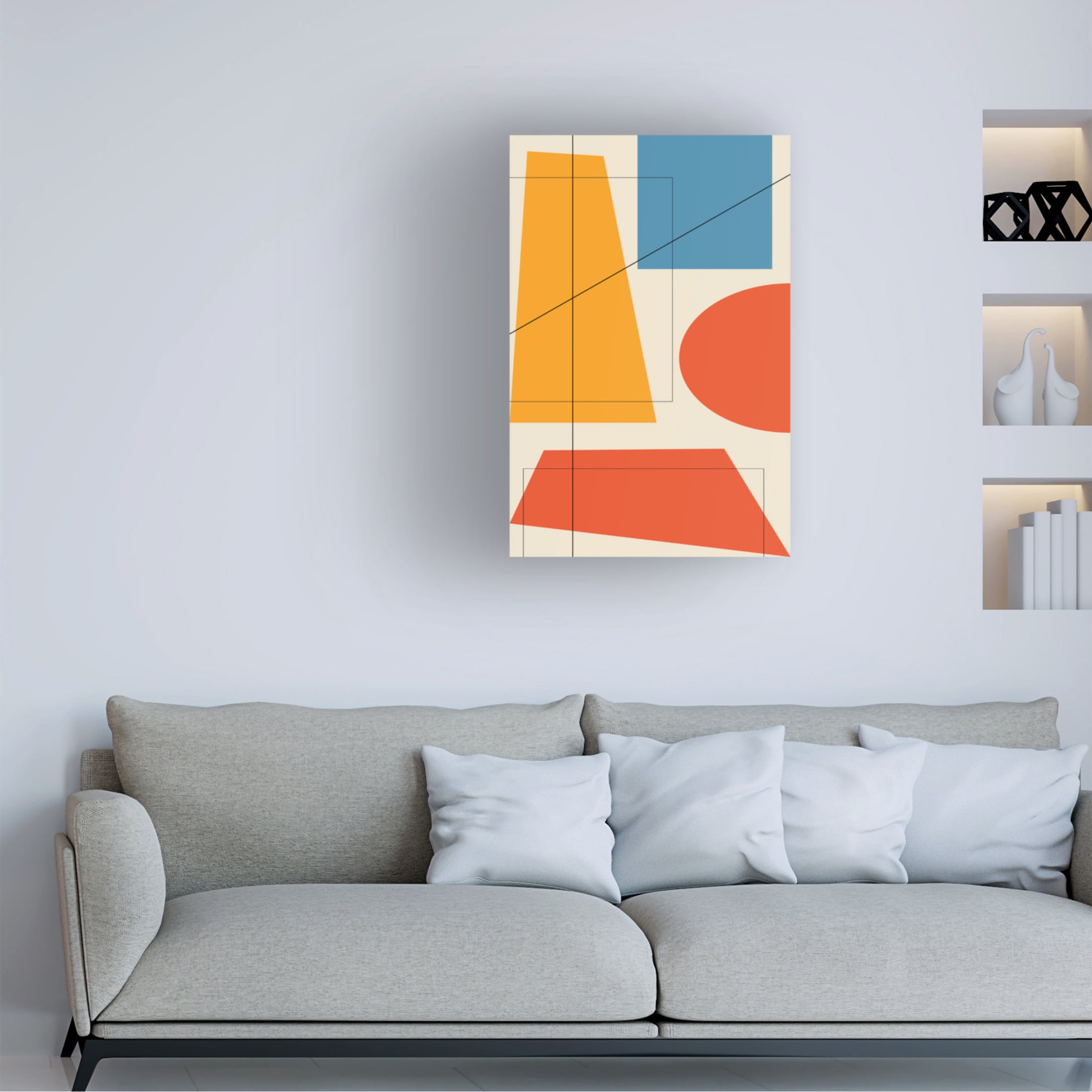 Trademark Fine Art Oju Design Geometric 5 Canvas Wall Art