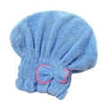 thumbnail image 4 of Toalla de microfibra para secar el cabello rizado, de secado rápido, tipo turbante, color azul coral, talla única., 4 of 5
