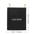 thumbnail image 4 of TSHD Hair Dryer Bags Drawstring Bag Container Hairdryer Bag Cotton Travel Storage (4 PCS Black), 4 of 4