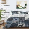 thumbnail image 3 of Vintage Miu Deer Bedding Duvet Cover Set Twin Size 4 Pieces Geometric Patchwork Plaid Abies Bedding Set with Zipper Closure, 1 Comforter Cover 68x86 Inches 1 Flat Sheet & 2 Pillow Cases, 3 of 7