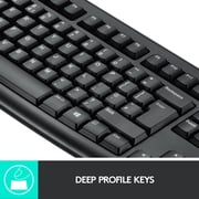 Logitech MK270 Internet Keys Wireless Computer Keyboard & Mouse Type with Nano Receiver & 2 x AAA Batteries (Keyboard), Black, 1 Pack