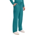 thumbnail image 6 of Cherokee Mens Scrub Pants with Cargo Pockets, Two-Way Stretch Modern fit Button Closure with Inside Drawstring Pants - WW140, L Tall, Teal Blue, 6 of 7