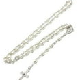 thumbnail image 3 of lixuesong White Pearl-Rosary Beads Catholic Necklace Holy Medal-Cross-Christian Long Chain Necklace for Women and Men Jewelry, 3 of 3