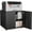 black, variant on Metal Printer Stand with File Storage Cabinet, Printer Cabinet File Cabinet On Wheels with Door and Adjustable Shelf, Printer Table Stand for Home Office