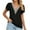 Black-35, variant on Mittory Women Lace V Neck T Shirts Ruffle Short Sleeve Summer Tunic Tops Shirts Blouses