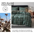 thumbnail image 3 of Simple&Opulence 100% Cotton Buffalo Check Plaid Printed Duvet Cover Set, 3 Piece Bedding Set Including 1 Comforter Cover and 2 Pillow Shams, Soft and Comfortable (Queen,Dark Green), 3 of 9