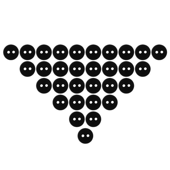 Soimiss 200Pcs Black Round Plastic Buttons for Sewing Crafting Unique DIY Shirt and Clothing Projects