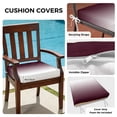 thumbnail image 3 of Outdoor Patio Cushion Covers 4 Pack Ombre Red Patio Chair Cushion Covers with Ties and Zipper Wine Red White Waterproof Outdoor Seat Cushion Covers for Patio Furniture 20"x18", 3 of 9