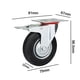 thumbnail image 2 of Ruedas giratorias para muebles de 4 x 3 pulgadas, 2 x ruedas giratorias de base plana, 2 x ruedas de freno de base plana, 16 x tornillos M8, hasta 200 kg - ruedas de carga silenciosas para, 2 of 5