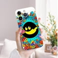 thumbnail image 2 of Exprese su personalidad con una funda de teléfono plateada mate con gráficos extravagantes y coloridos para iPhone Pro, 2 of 4