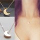 thumbnail image 1 of Collar Simple Oro Plata Color Luna Estrella Cadena Eslabón Colgante Collar para Mujer Charm Joyería Regalos, Juego de 2 Piezas-Plata, Dorado, 1 of 5
