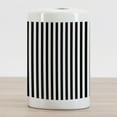 thumbnail image 2 of Black and White Stripe Ceramic Toothbrush Holder, Classical Pattern with Vertical Lines Modernistic Simplicity Design, Decorative Versatile Countertop for Bathroom, 4.5" X 2.7", Black White, 2 of 4