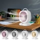 thumbnail image 1 of Ventilador de escritorio USB con luz y sonido LED - Batería de 2000mAh, funcionamiento silencioso de 5 velocidades, aspas de 8 pulgadas para oficina y hogar, 1 of 6