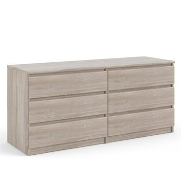 Tvilum Laguna 6-Drawer Double Dresser, Black - Walmart.com