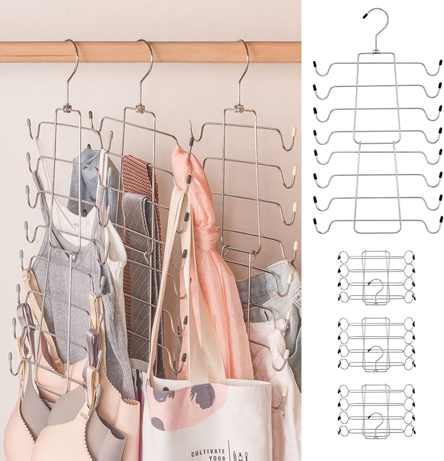 4 Pack Tank Tops Hangers, Bra Hangers for Closet Organizer, Tank Top