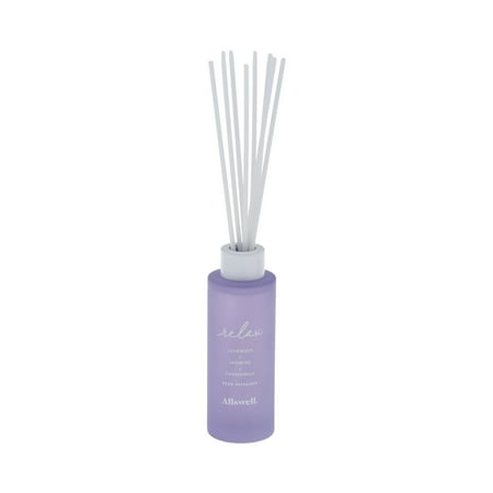 Allswell Relax (Lavender + Jasmine + Chamomile) Scented Reed Diffuser 3 Fl oz (90mL) 8 Synthetic Reeds