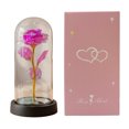 thumbnail image 1 of Rosa preservada en cúpula con luz LED, rosa artificial eterna, regalo para ella, mamá, mujer, San Valentín, Día de la Madre, Navidad, cumpleaños, 1 of 7