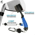 thumbnail image 4 of PULLIMORE Golf Club Brush Double-Sided Groove Cleaner With 2ft Retractable Zip-line Metal Buckle and Retractable Sharp Pick Cleaning Tools (Blue), 4 of 9