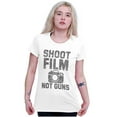 thumbnail image 4 of Shoot Film Not Guns Photographer Pun Womens Slim Fit Graphic Tee Brisco Brands L, 4 of 5