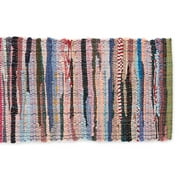 DII 14x72 Modern Recycled Cotton Yarn Chindi Rag Table Runner in Multi-Color