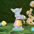 thumbnail image 4 of Easter Rabbit Statues Resin Bunny Decorations Spring Figurines Handmade Tabletop Indoor Home Holiday Gifts, 4 of 9
