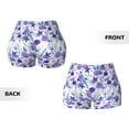 thumbnail image 6 of Purple Violet Flower Workout Shorts For Women Scrunch Butt Lifting Yoga Gym Seamless Booty Biker Shorts Small, 6 of 9