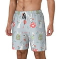 thumbnail image 1 of Lukts Bunny cartoon with easter Print Mens Swim Trunks Swim Shorts Quick Dry Bathing Suits for Men Beach Shorts Mesh Lining Swimming Trunks ,Bathing Suit-XX-Large, 1 of 6