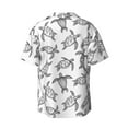 thumbnail image 4 of Goofa Hand Drawn Turtle Printed Men's Casual Short-sleeved Shirt,Lightweight Breathable Button-down,Summer Casual men's top,Versatile Fashion shirt-4X-Large, 4 of 7