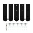 thumbnail image 5 of ToppiJoy 5 Pack Fence Post Anchor Metal Fence Post Repair Kit Wood Fence Post Heavy Duty Double Support Anchor Ground Spike Fence Brackets for Metal Posts (Black, 5), 5 of 30