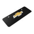 thumbnail image 3 of Chevrolet Golden 3D Logo 12" x 4.25" European Look Black Half-Size Stainless Steel License Plate, 3 of 5