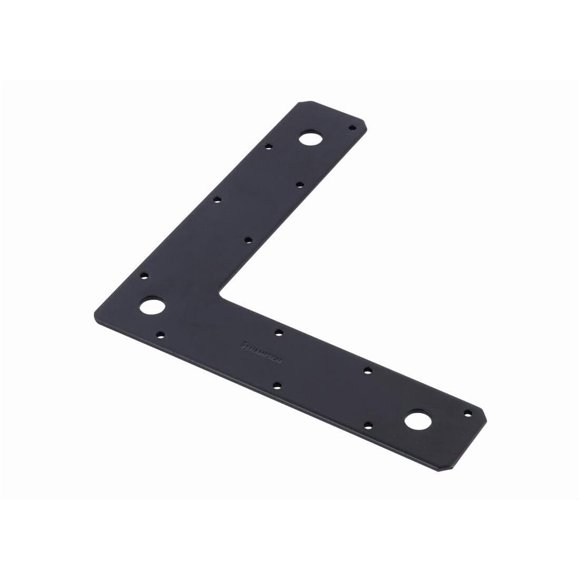 Plato de esquina Hampton de acero negro de 0,3 cm x 23 cm x 5 cm