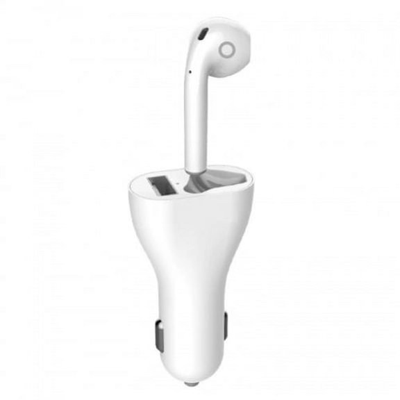 Docking Car Charger Wireless Earphone for TCL 10 5G UW Phone - Mono Headset Headphone Single Earbud With Microphone USB Port E2Q Compatible With TCL 10 5G UW