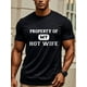 thumbnail image 1 of Camiseta "Propiedad de mi esposa sexy" para regalar a tu marido, camiseta para hombre, camisetas para hombre, cuello redondo, informal para fin de semana., 1 of 5